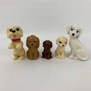 Barbie Pets Dogs Puppy Set Beige Brown Tan White Set of 5